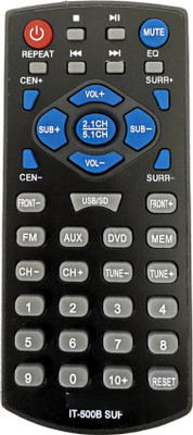 MechFox Home Theatre Remote Control Compatible Multimedia Speaker| HT-9 | Intex IT-500B SUF Remote Controller(Black)