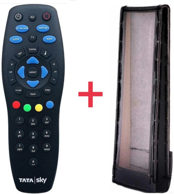 Ethex C-31 New TvR-107A Remote With cover compatible TaTa Sky set top box remote, Tata play remote Remote Controller(Black)