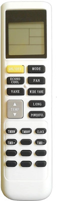 LipiWorld 219 AC Remote Control Compatible for  Mitsubishi AC Remote Controller(White)