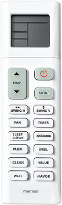 Marman Compatible with BPL AC Remote Control Model 286 Suitable for 1 | 1.5 | 2 Ton Split and Window Air Conditioner - Match Remote Key by Key With Existing BPL Air Conditioner Remote Controller(White)