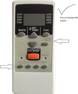Tech Vibes AC Remote Replacement of Original  Air Conditioner O General Remote Controller(White)