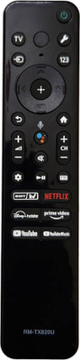 ERNIL RM-TX820U Smart Tv Remote Compatible for (NonVoice) KD-X75L KD-X80L Sony Ultra HD Smart LED TV RMTX820U TV Remote (Your Old Remote Must be Same) Remote Controller(Black)