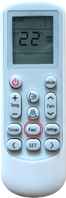 ERNIL AC Remote Compatible for Samsung Ac with (Fast Button) 144A (Your Old Remote Must be Exactly Same) Remote Controller(White)