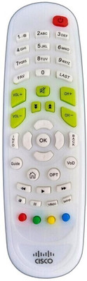 Xeovox Unbreakable Remote for DEN STB 03 Act Cisco Gtpl Set Top Box Remote DEN White Box, CISCO, ACT, GTPL Remote Controller(White)