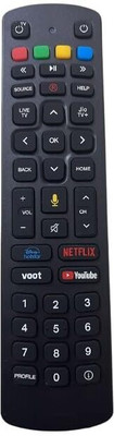Tech Vibes Jio set Top Box Remote Remote Control Compatible for jio Fiber Set Top Box with Voice Control Function. JIO Remote Controller(Black)