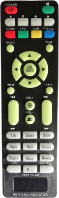 LipiWorld Set Top Box DVB MPEG4 Remote Control Compatible For  Elink Remote Controller(Black)