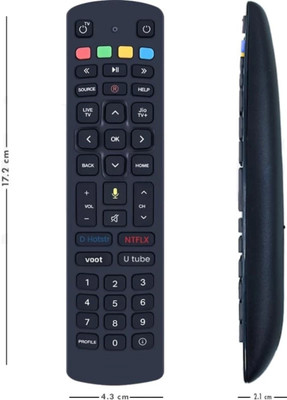 OSWORLD Jio Fiber Set Top Box Voice Remote Replacement Voice Supported Remote Control for Jio Fiber Set Top Box Remote Controller(Black)