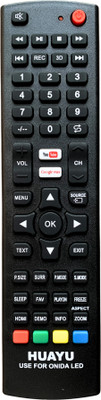 MechFox Television Remote Control Compatible for LED/LCD TV | RM-74A| ONIDA/HUAYU Remote Controller(Black)