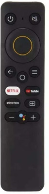 Crystonics Remote Control (Without Voice Function) Compatible for Realme Smart LED TV with Netflix & YouTube functions (Infrared Non Voice functions) Realme Remote Controller(Black) Crystonics Remote Control (Without Voice Function) Compatible for Realme Smart LED TV with Netflix & YouTube functions (Infrared Non Voice functions) Realme Remote Controller(Black)