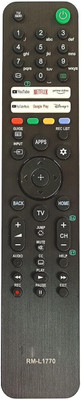 Tech Vibes Sony Smart TV (Non-Voice) Remote With Hot Keys Use for LCD LED OLED QLED UHD 4K Android RMF-TX500P, RMF-TX520P, RMF-TX200U, RMF-TX300U, RMT-TX100D, RMT-TX100P, RM-GA024, RM-GD022 Remote Controller(Black)