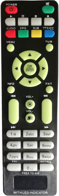 BhalTech Set Top Box DVB MPEG4 Remote Control Compatible for Elink Remote Controller(Black)