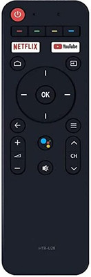 ditec HTR-U28 Remote (With Google Assistant) Compatible with Haier Smart LED TV HAIER Remote Controller(Black)