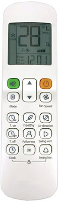 Ehop RM12A/BGEF Compatible Remote Control For  Air Contioner VE 188 Midea Remote Controller(White)