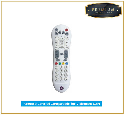 SINAL Premium Quality Remote Control Compatible for Video-con D2H (RMT219) VIDEOCON Remote Controller(White)