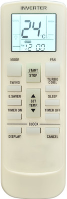 LipiWorld 231O AC Remote With Light Compatible For Akabishi AC Remote  Mitsubishi AC Remote Controller(White)