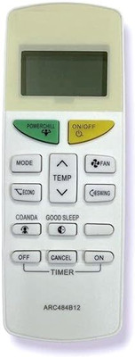 J.K. WEBSHOP Replacement Remote Control Compatible For Daikin Ac (ARC484B12) (EXACTLY SAME REMOTE WILL ONLY WORK) Remote Controller(White)