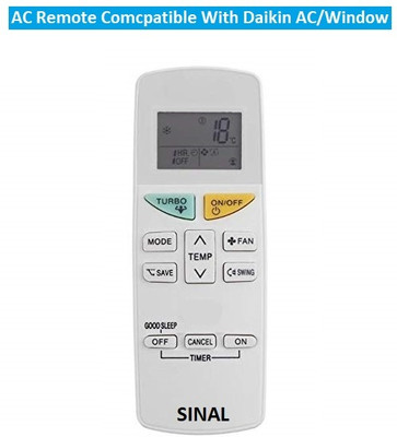 SINAL AC Remote Compatible With  Split AC/Window (AMT5) Daikin Remote Controller(White)
