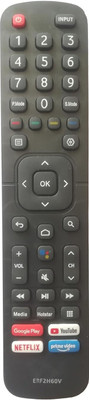 BhalTech ERF2H60V LED Smart TV Remote (Without Voice) (Old Remote Exactly Same Remote Will Only Work) Compatible for VU Tv Remote Controller(Black)