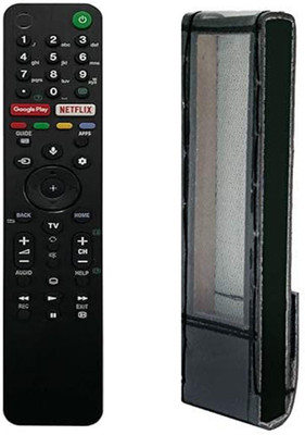 Paril (Remote+Cover) Tv Remote compatible for Sony Smart led/lcd Tv TvR-7 RC With PU Leather Protective Cover(NO Voice Command)(Same remote Only will work) Remote Controller(Black)
