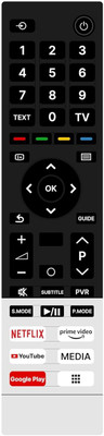 HDF Remote Control Compatible for Toshiba LED TV Remote with Non-Voice Supported (CT-95024)Netflix,YouTube,Google-Play,PrimeVideo Please Match The Image with old Toshiba Remote Controller(Black)
