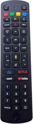 VELOGK Voice Control Remote Control Compatible for  with Voice Control jio Fiber Set Top Box Remote Controller(Black)