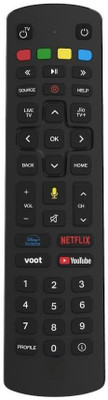 Viart Creation Jio Fiber Set Top Box Voice Remote Replacement Voice Supported Remote Control Jio, Jio TV, With Voice Function, Jio TV DTH, Jio DTH Remote Controller(Black)