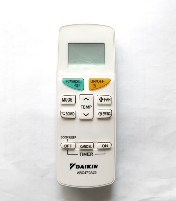 Harsh Enterprises AC-132A Compatible for Daikin Split/window AC remote control ARC470A26  AC Remote control with AAA Battery Free Daikin Remote Controller(White)