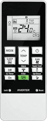 ditec Air Conditioner Remote Control AC-168D Compatible with  AC Hitachi Remote Controller(Black)