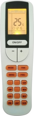 LipiWorld 133 AC Remote Control with Display Light Backlight Compatible for  Bluestar AC Remote Controller(White/Grey)