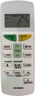 SHIELDGUARD AC Remote Control 132L Compatible for Daikin AC Remote Controller(White)