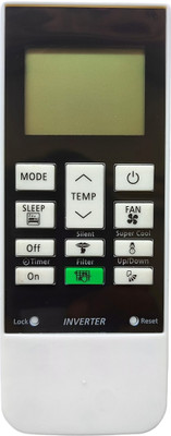 Harsh Enterprises AC-168D Compatible with Hitachi Inverter AC remote control Original Split Air Conditioner with Battery Free Harsh Enterprises Remote Controller(Black)