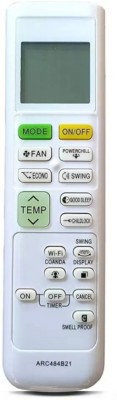 Ethex ® Re-214B Ac Remote compatible for Daikin Ac (Wifi Button) (Match all functions with your Remote before placing order) ( check all images) Remote Controller(White)