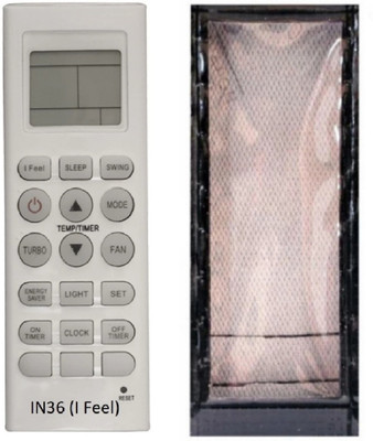 Paril (Remote+Cover) Ac Remote compatible for Lloyd Ac (Ifeel button) Replacement for Lloyd / Nepoleon / Mitashi / Intex Ac Remote Remote Controller(Black)