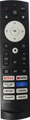 Ehop ERF3T920H Compatible Remote control for  Smart TV Remote Hisense Remote Controller(Black)