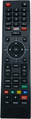 NixGlobal SKY-WALL with Wi-FI FUNCTION Remote Compatible with SKYWALL / TOSHIBA / CROWN 4K SMART LED LCD TV Remote Controller(Black)