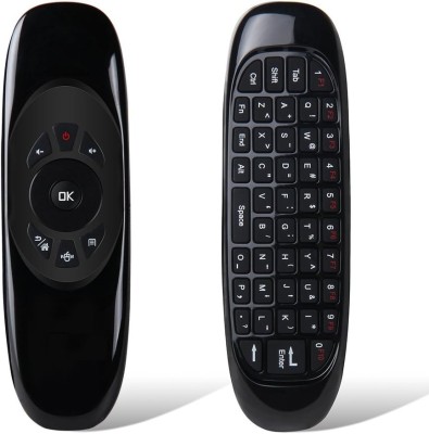 MARS Universal TV Remote Air Mouse, Wireless Keyboard Fly Mouse 2.4GHz Connection Air Remote Keyboard Mouse for Android TV/PC/Smart TV/Projector/All-in-one PC/TV All Brand Remote Controller(Black)