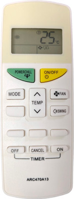 Ehop ARC470A13 Compatible Comote Control for  AC AC-132k Daikin Remote Controller(White)