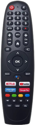 TIZOQ Replacement Control Compaq & Sansui Smart TV Voice Supported Compaq Smart TV, Sansui Smart TV Remote Controller(Black)