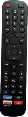 Pyai Smart Remote with Netflix Prime Video (No Voice) Compatible for Vu Smart TV VU Remote Controller(Black)