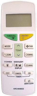 miracles in hand MIH132L AC REMOTE Compatible with Model NO:ARC484B32 (Dew Clean COANDA Function) DAIKIN Remote Controller(White)