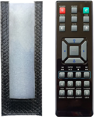 BhalTech Projector PU Leather Remote Case Cover Perfect Fitting Protective Only Remote Cover Pls Check Your Remote Dimensions Compatible for Acer Projector Remote Controller(Black)
