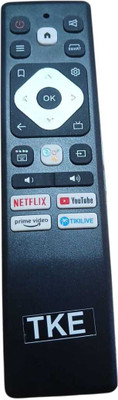 Tke ACER TV REMOTE Compatible with Acer TV Remote Control NON Voice ACER TV REMOTE Remote Controller(Black)