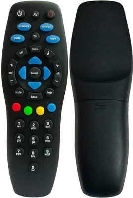 Sumraj Enterprises Latest TATA SKY remote control Tata Sky/Tata Play Set Top Box (SD/HD) Remote Controller(Black)