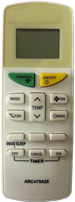 S R WEBSHOP AC Remote Control 132A Compatible for  Air Conditioner (White) Daikin Remote Controller(White)