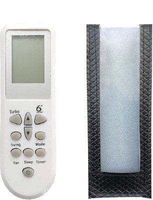 LipiWorld 84 6th Sense AC Remote Control ( Remote with Cover ) Compatible for  Whirlpool AC Remote Controller(Grey)