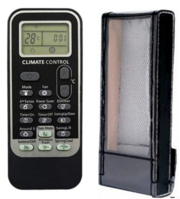 Paril (Remote+Cover) Ac Remote compatible for Whirlpool Ac Re-192 With PU Leather Protective Cover( EXACTLY SAME REMOTE WILL ONLY WORK) Remote Controller(Black)