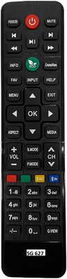SHIELDGUARD Remote Control 627 Compatible for Croma LED TV Remote Controller(Black)