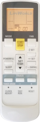 LipiWorld 107A AC Remote Control with Display Light Backlight Compatible for  O General AC Remote Controller(White/Grey)