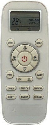 NixGlobal 197 AC Remote Compatible for HISENSE / BLUESTAR / WHIRLPOOL / YORK AC Remote Controller(White)