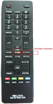 Tke Haier Smart Tv Remote Control, RM-L1313 USE for haier LCD Haier Smart LCD LED TV Remote Controller(Black)